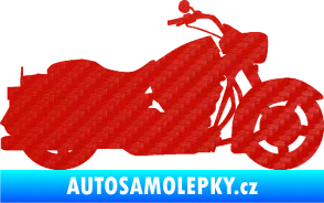 Samolepka Motorka 045 pravá Harley Davidson 3D karbon červený