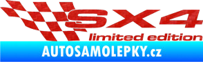 Samolepka SX4 limited edition levá 3D karbon červený