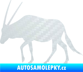 Samolepka Antilopa 001 levá 3D karbon bílý
