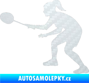 Samolepka Badminton 003 levá 3D karbon bílý