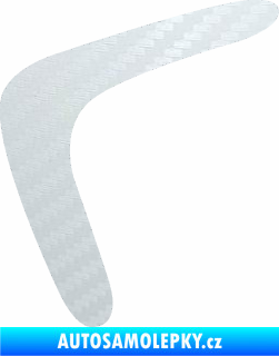 Samolepka Bumerang 001 levá 3D karbon bílý
