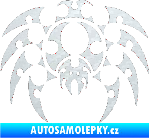 Samolepka Pavouk 012 3D karbon bílý