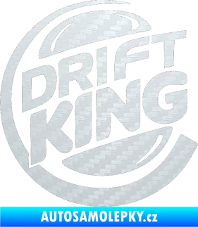 Samolepka Drift king 3D karbon bílý