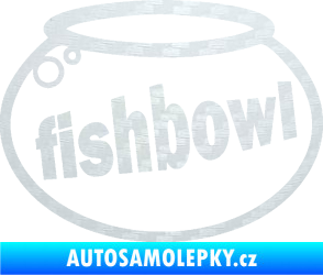 Samolepka Fishbowl akvárium 3D karbon bílý