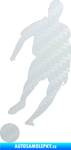 Samolepka Fotbalista 007 levá 3D karbon bílý