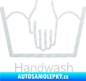 Samolepka Handwash ruční mytí 3D karbon bílý