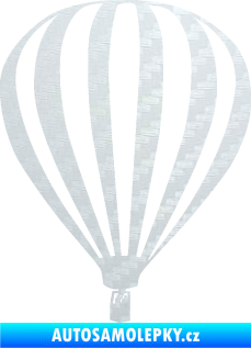 Samolepka Horkovzdušný balón 001  3D karbon bílý