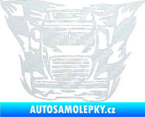Samolepka Kamion 001 nákladní auto 3D karbon bílý