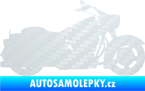 Samolepka Motorka 045 pravá Harley Davidson 3D karbon bílý