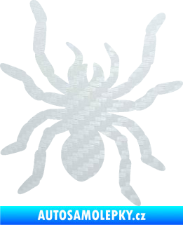 Samolepka Pavouk 014 pravá 3D karbon bílý