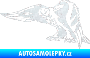 Samolepka Predators 094 levá sova 3D karbon bílý