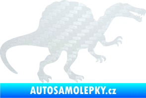 Samolepka Spinosaurus 001 pravá 3D karbon bílý