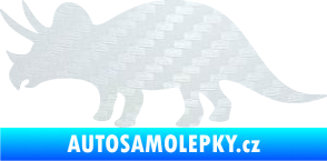 Samolepka Triceratops 001 levá 3D karbon bílý