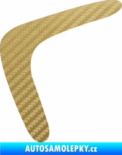 Samolepka Bumerang 001 levá 3D karbon zlatý