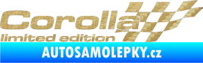 Samolepka Corolla limited edition pravá 3D karbon zlatý