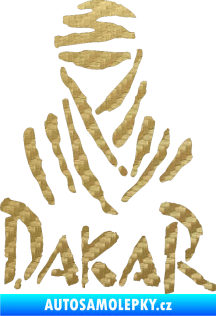 Samolepka Dakar 001 3D karbon zlatý
