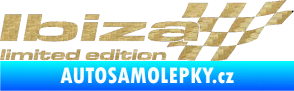 Samolepka Ibiza limited edition pravá 3D karbon zlatý
