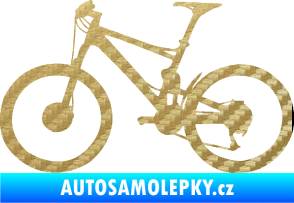 Samolepka Kolo 001 levá - (horské kolo) 3D karbon zlatý