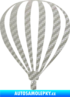 Samolepka Horkovzdušný balón 001  3D karbon stříbrný