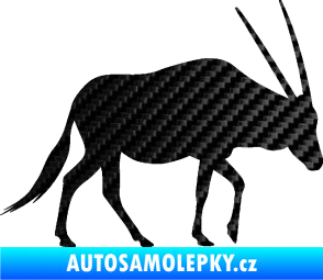 Samolepka Antilopa 001 pravá 3D karbon černý