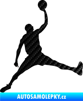 Samolepka Basketbal 016 pravá 3D karbon černý