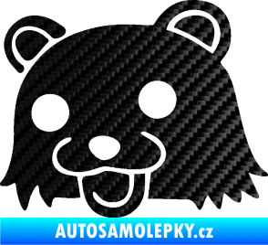 Samolepka Bear levá 3D karbon černý