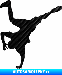 Samolepka Breakdance 001 levá 3D karbon černý