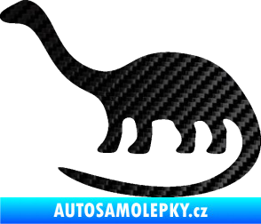 Samolepka Brontosaurus 001 levá 3D karbon černý