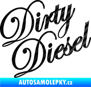 Samolepka Dirty diesel 001 nápis 3D karbon černý