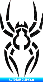 Samolepka Pavouk 006 3D karbon černý