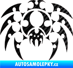 Samolepka Pavouk 012 3D karbon černý