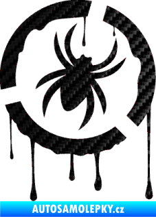 Samolepka Pavouk 001 - pravá 3D karbon černý