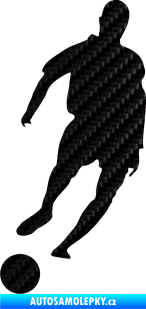 Samolepka Fotbalista 007 levá 3D karbon černý