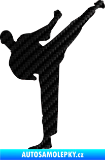 Samolepka Karate 001 pravá 3D karbon černý
