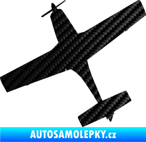 Samolepka Letadlo 003 levá 3D karbon černý