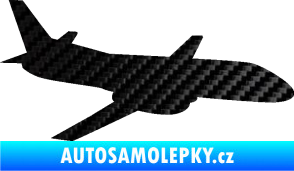 Samolepka Letadlo 004 pravá 3D karbon černý