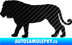 Samolepka Lev 001 levá 3D karbon černý