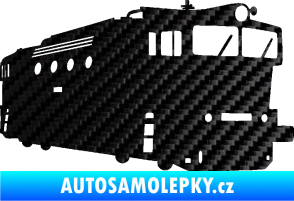 Samolepka Lokomotiva 001 pravá 3D karbon černý