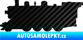 Samolepka Lokomotiva 002 levá 3D karbon černý