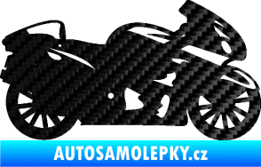 Samolepka Motorka 048 pravá silniční 3D karbon černý