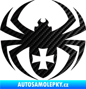 Samolepka Pavouk 004 křižák 3D karbon černý