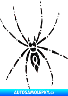 Samolepka Pavouk 011 levá 3D karbon černý