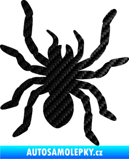 Samolepka Pavouk 014 pravá 3D karbon černý