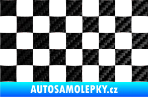 Samolepka Šachovnice 002 3D karbon černý
