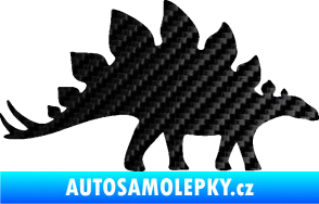Samolepka Stegosaurus 001 pravá 3D karbon černý