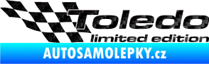 Samolepka Toledo limited edition levá 3D karbon černý