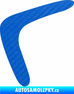 Samolepka Bumerang 001 levá 3D karbon modrý