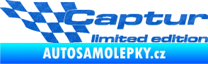 Samolepka Captur limited edition levá 3D karbon modrý