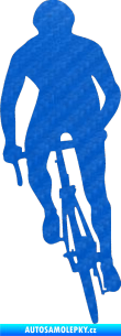 Samolepka Cyklista 006 levá 3D karbon modrý