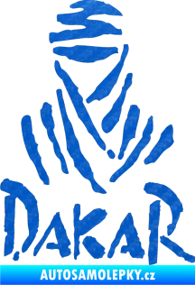 Samolepka Dakar 001 3D karbon modrý